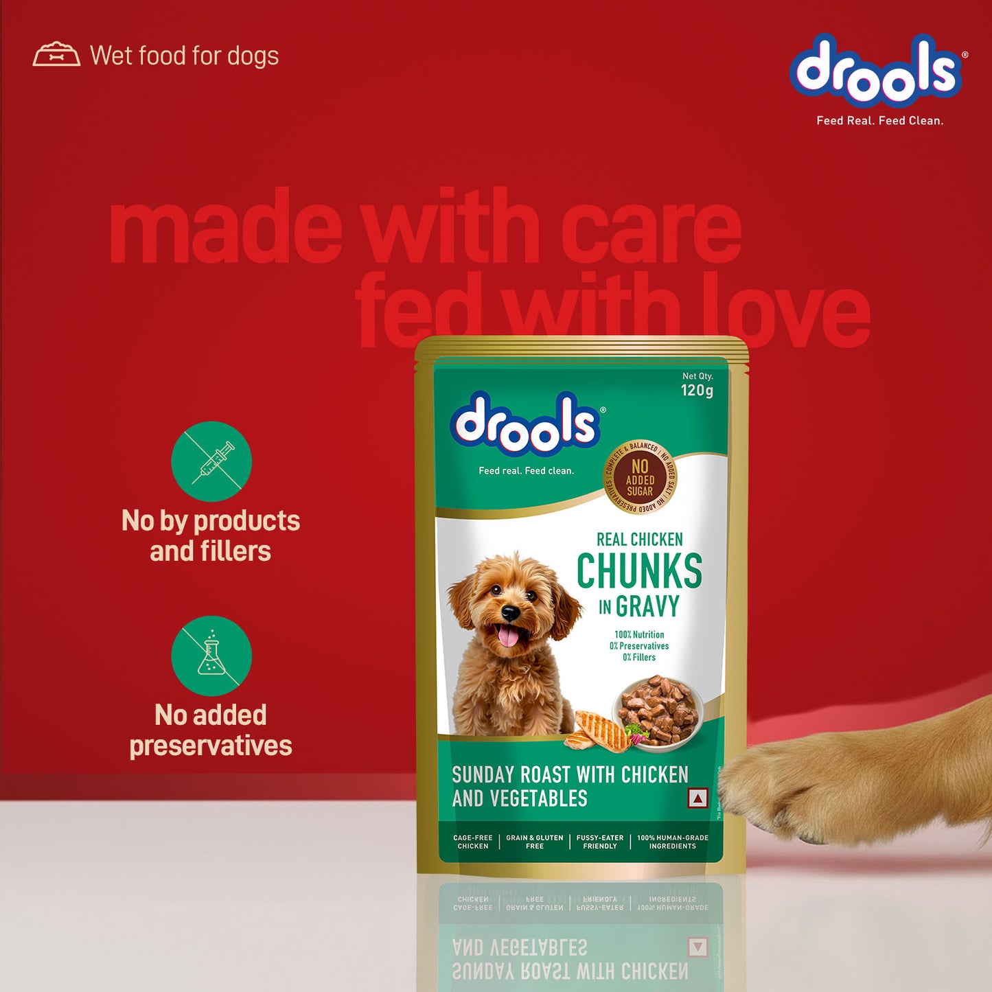 Drools Adult Sunday Roast with Chicken & Vegetable Gravy | Wet Dog Food