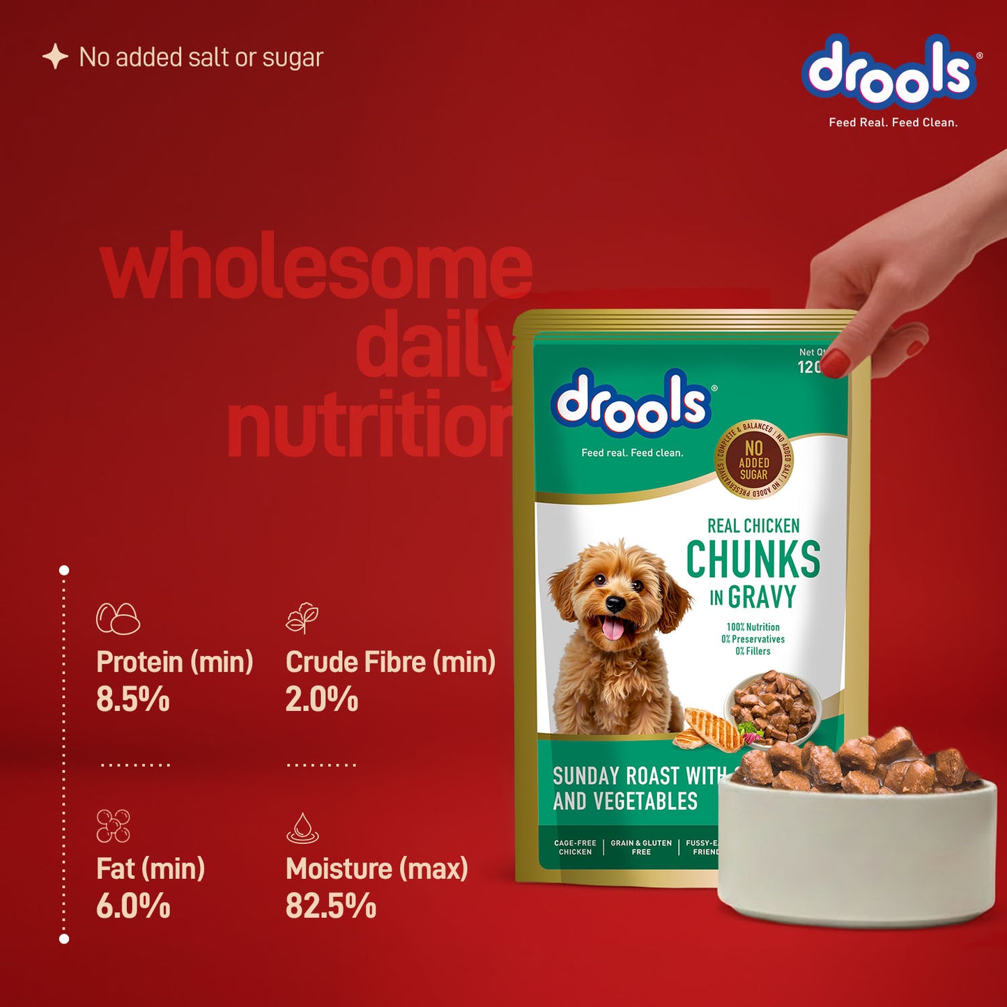 Drools Adult Sunday Roast with Chicken & Vegetable Gravy | Wet Dog Food
