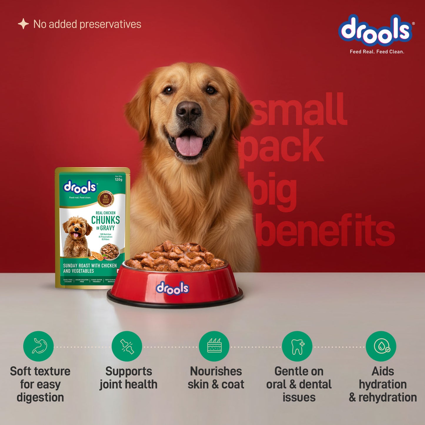 Drools Adult Sunday Roast with Chicken & Vegetable Gravy | Wet Dog Food