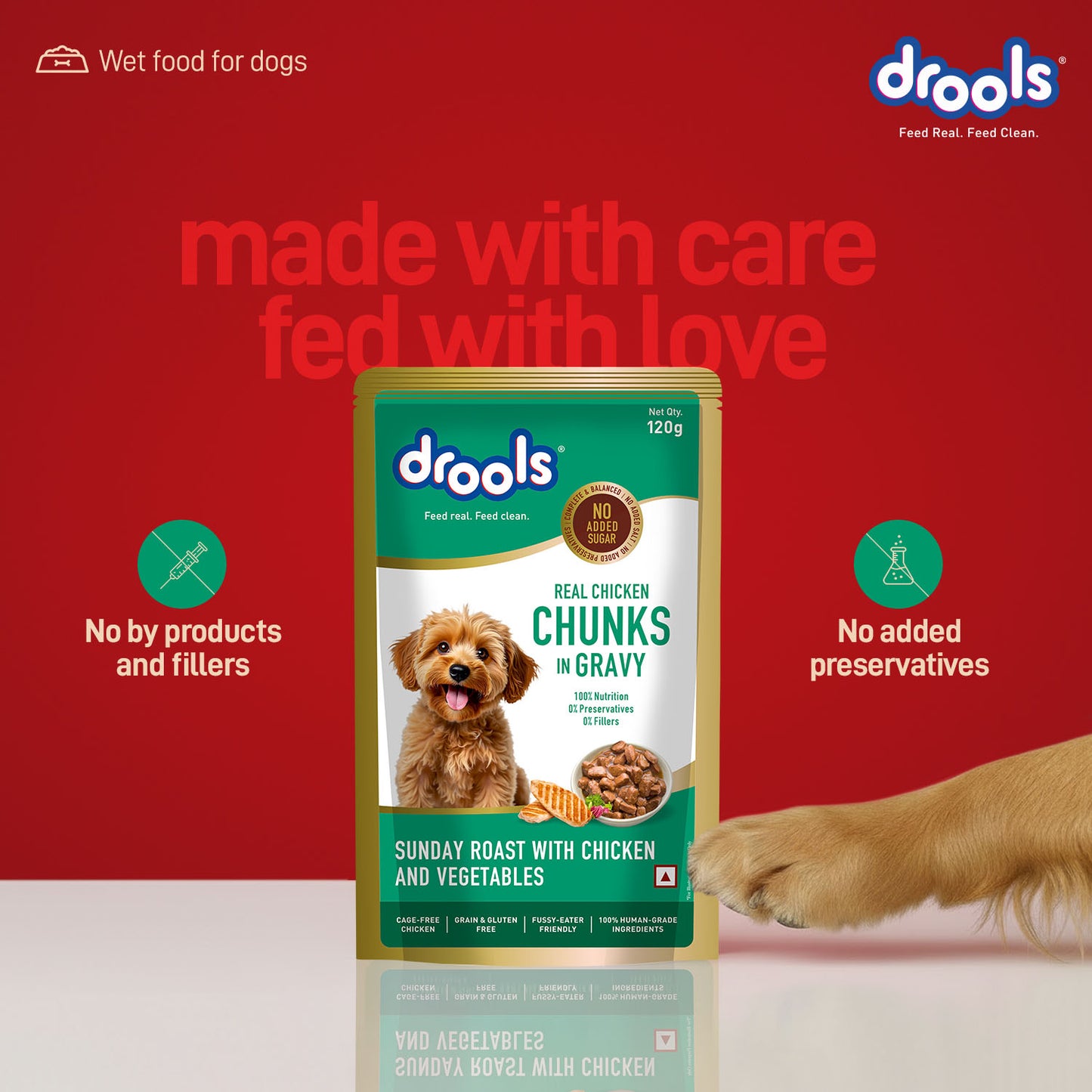 Drools Adult Sunday Roast with Chicken & Vegetable Gravy | Wet Dog Food