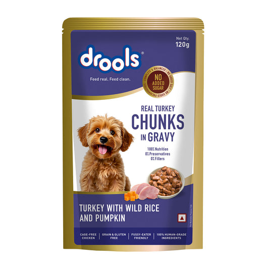 Drools Adult Turkey with Wild Rice & Pumpkin Gravy | Wet Dog Food