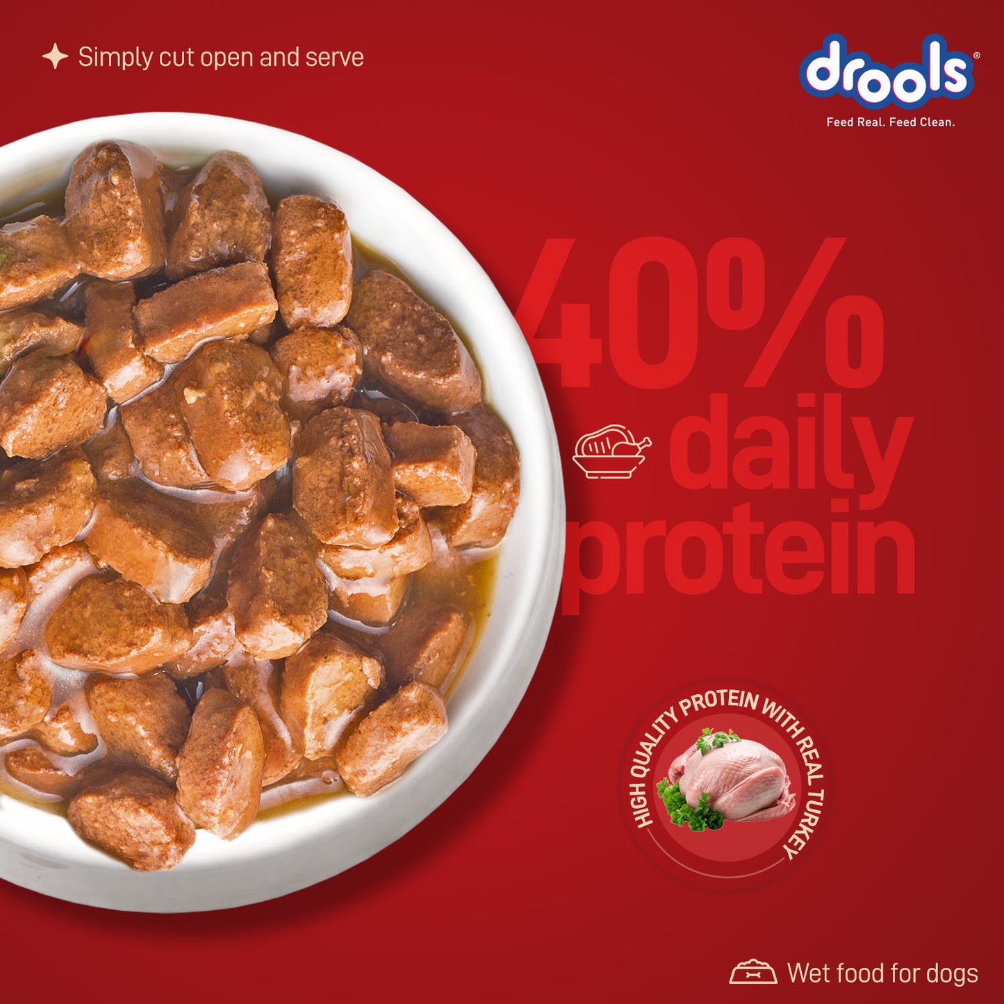 Drools Adult Turkey with Wild Rice & Pumpkin Gravy | Wet Dog Food