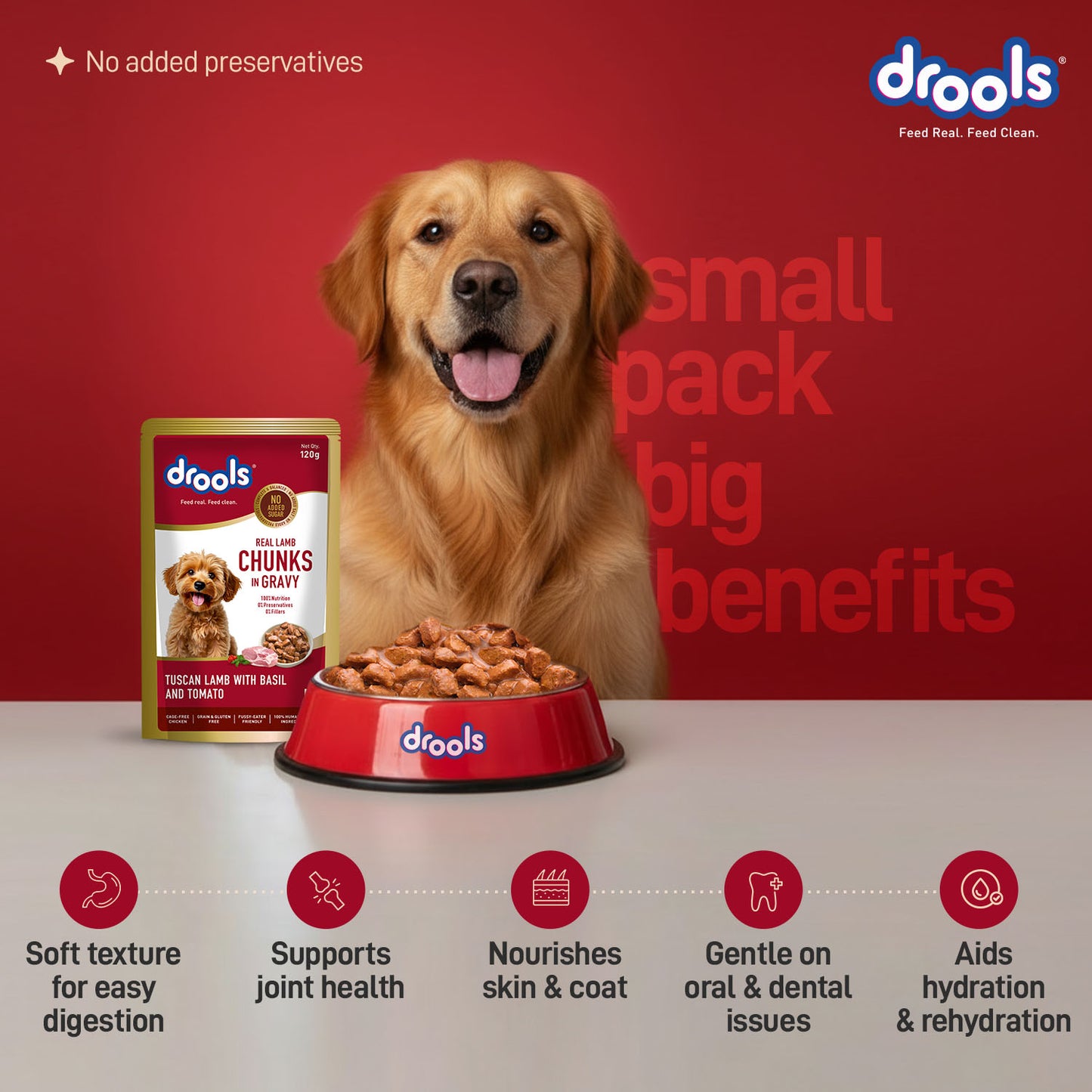 Drools Adult Tuscan Lamb with Basil & Tomato Gravy | Wet Dog Food