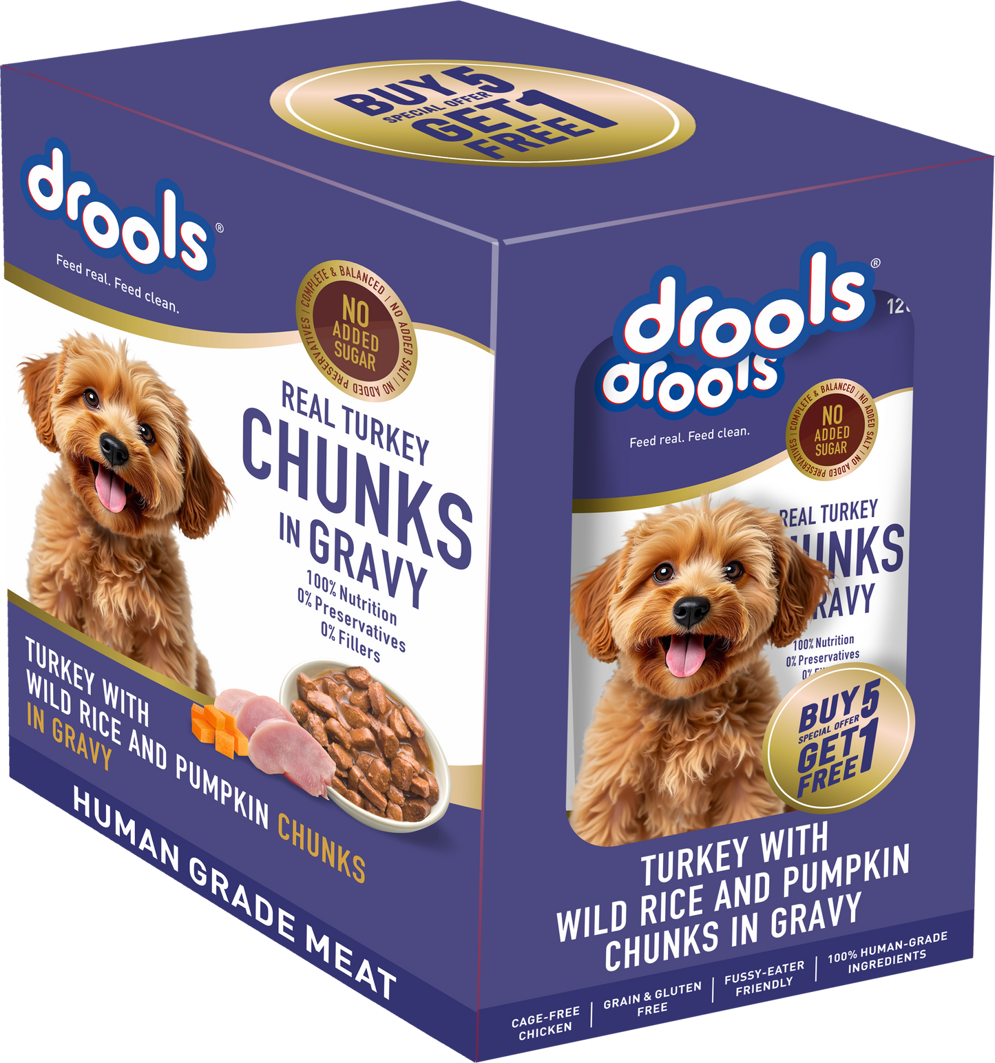 Drools Adult Turkey with Wild Rice & Pumpkin Gravy | Wet Dog Food