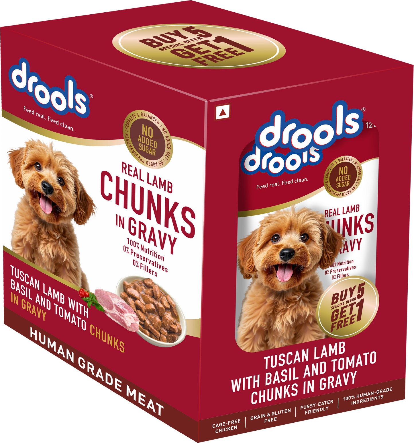 Drools Adult Tuscan Lamb with Basil & Tomato Gravy | Wet Dog Food