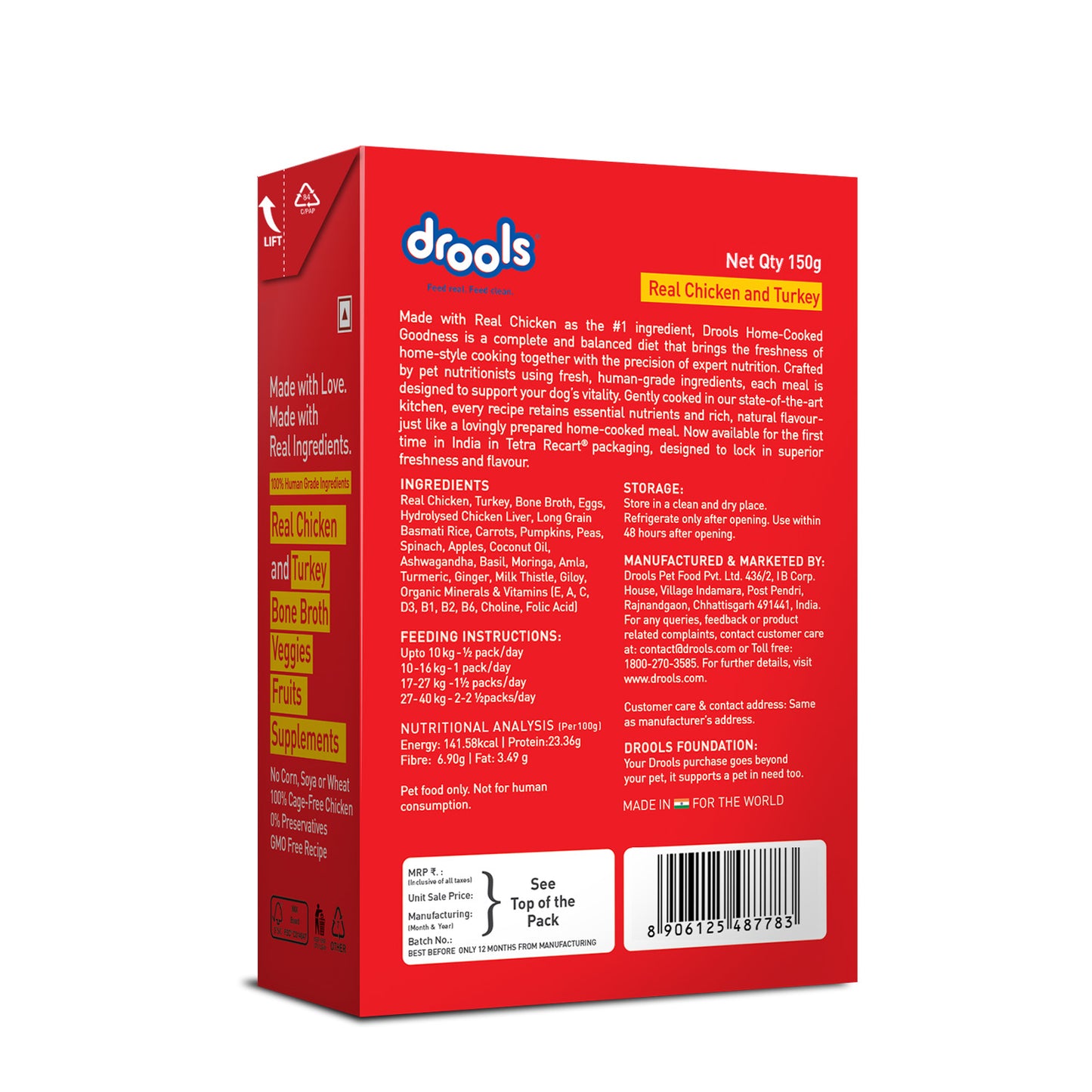 Drools Chicken & Turkey Biryani | Fresh Dog Food
