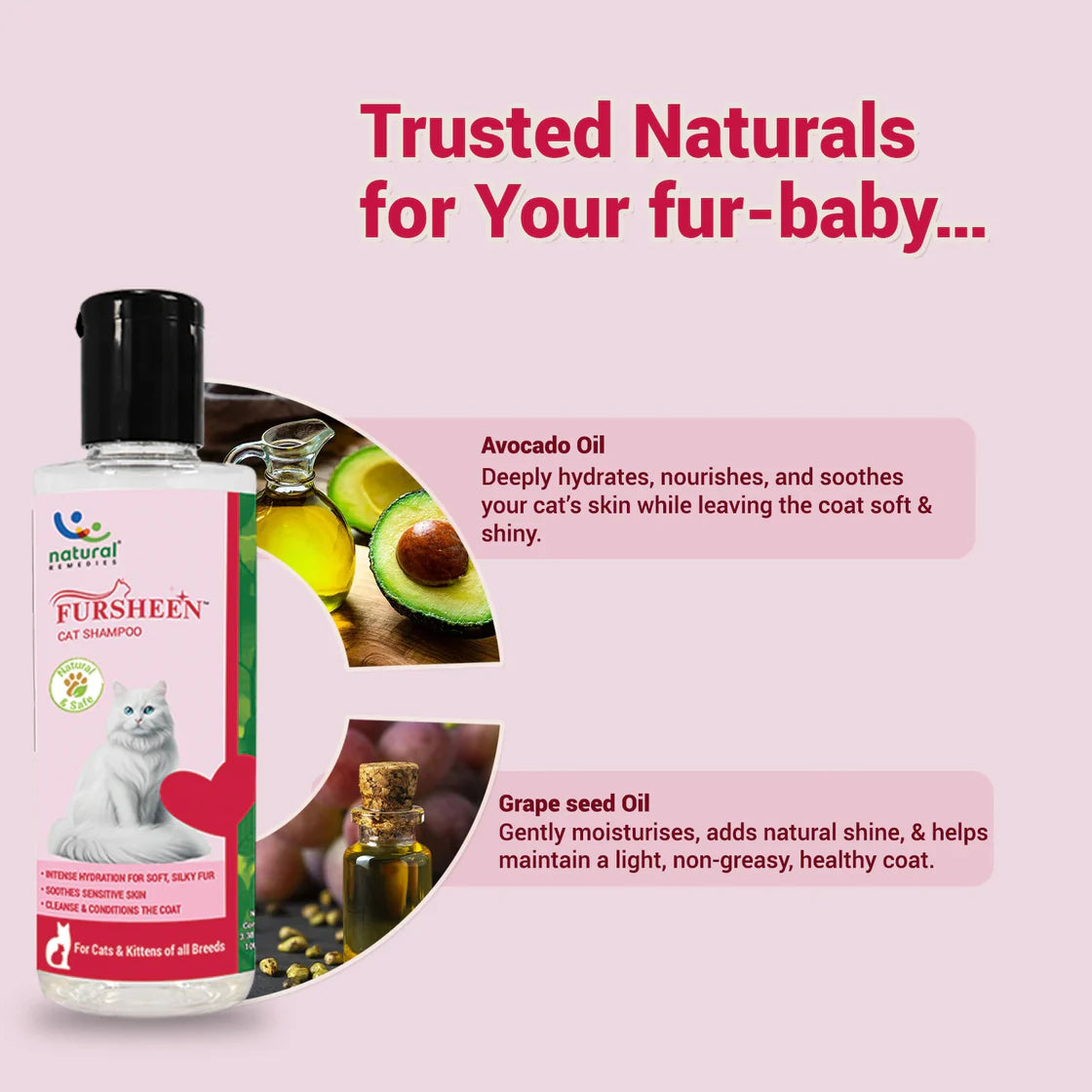 Natural Remedies Fursheen Cat Shampoo | Cat Shampoo