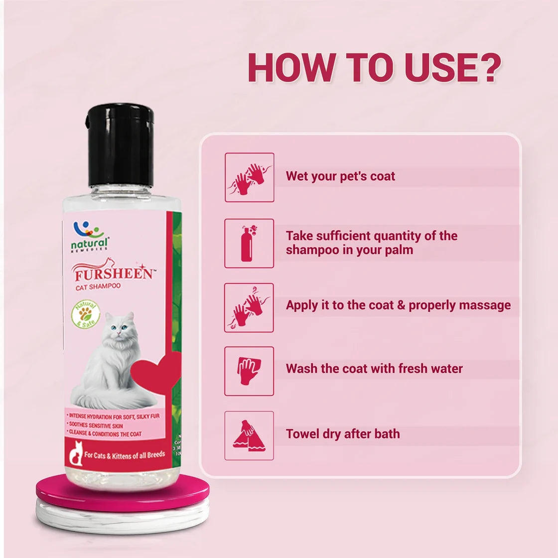 Natural Remedies Fursheen Cat Shampoo | Cat Shampoo