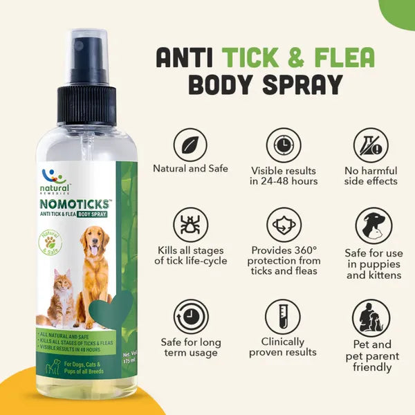Natural Remedies Nomoticks Body Spray | Tick & Flea Spray