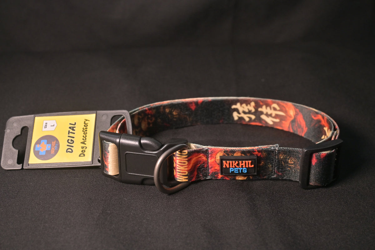 Nikhil Pets Anime Print Collar (Large) | Dog Collars