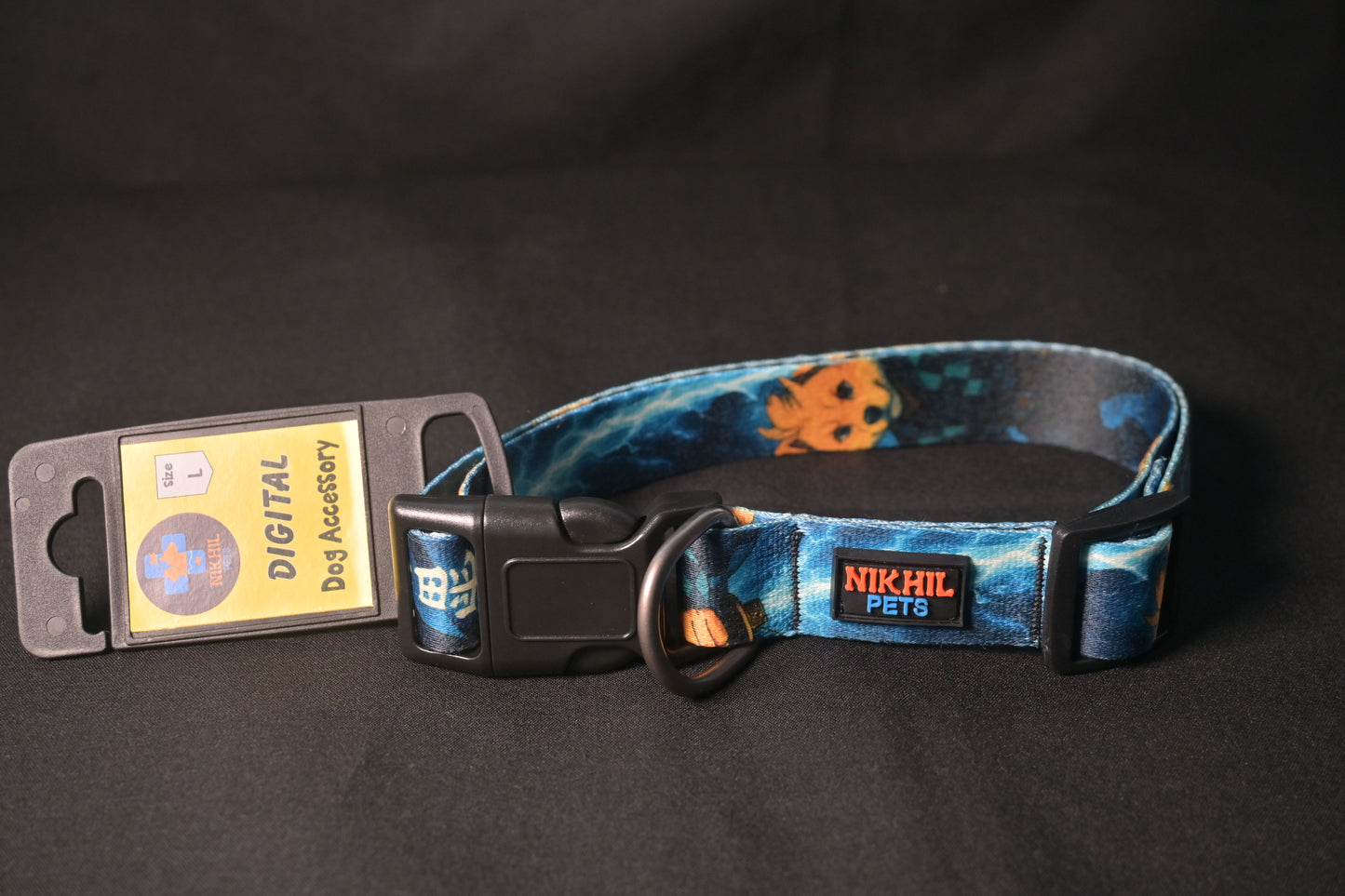 Nikhil Pets Anime Print Collar (Large) | Dog Collars