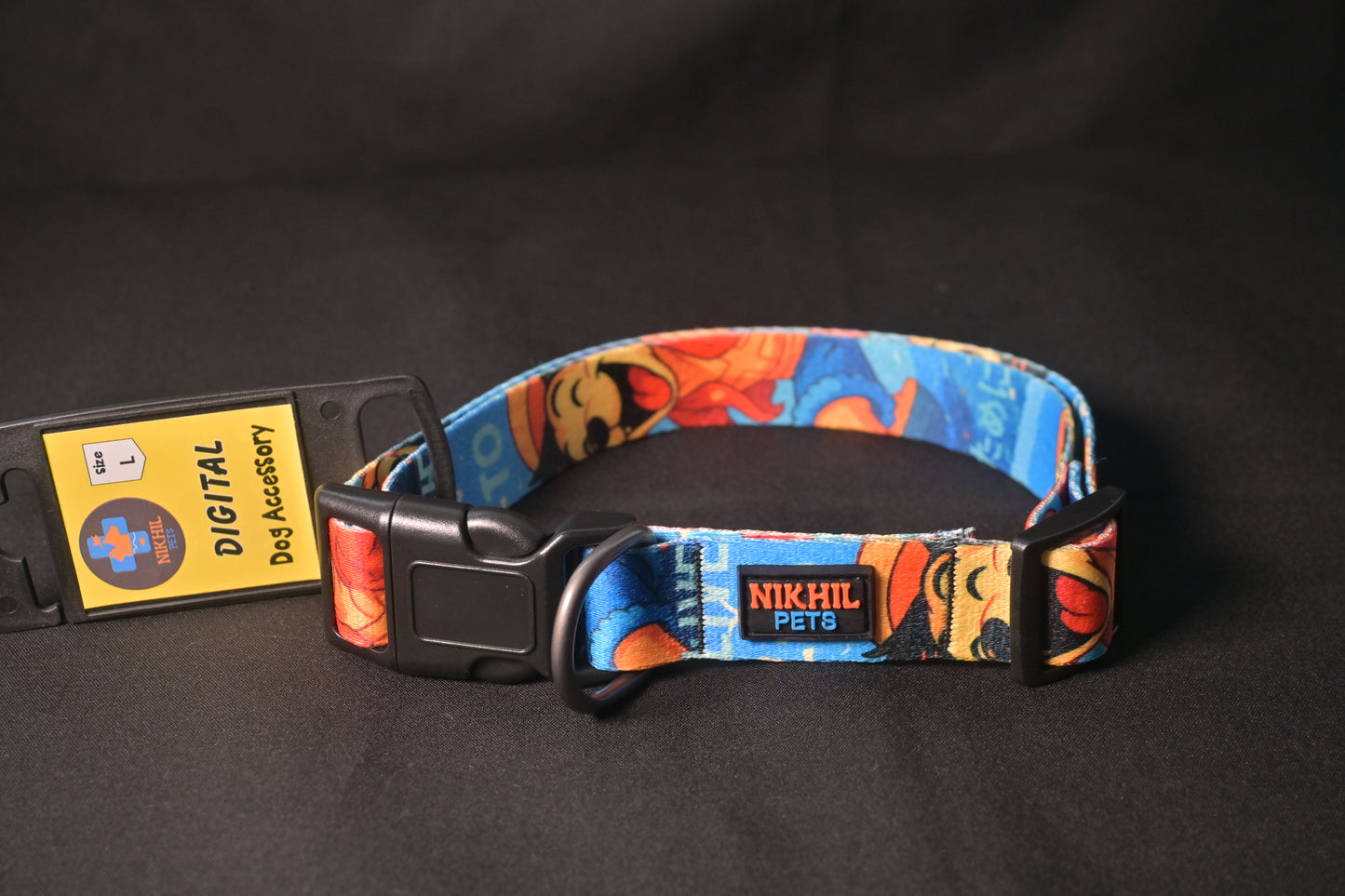 Nikhil Pets Anime Print Collar (Large) | Dog Collars