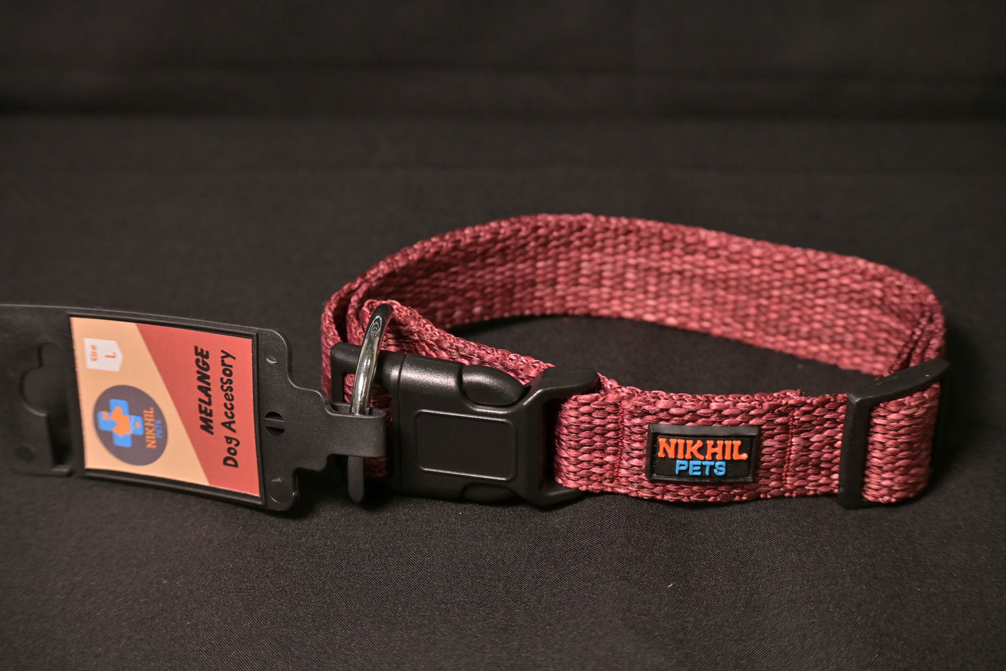 Nikhil Pets Melange Regular Collar (Large) | Dog Collars
