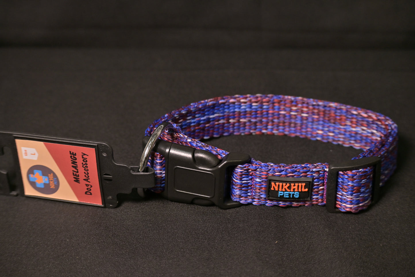 Nikhil Pets Melange Regular Collar (Large) | Dog Collars