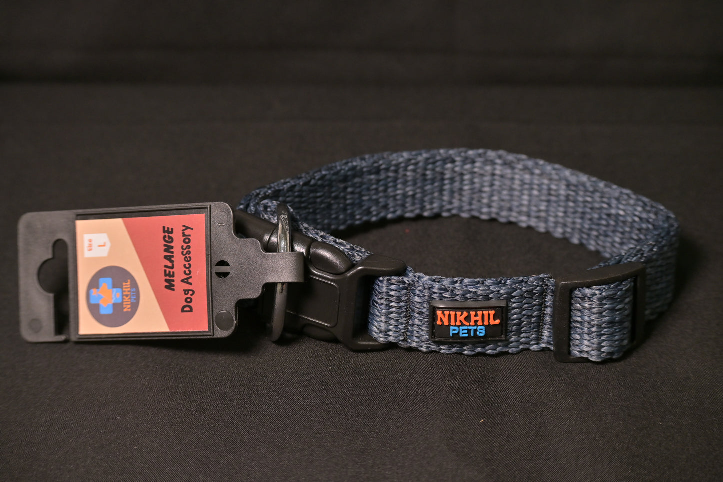 Nikhil Pets Melange Regular Collar (Large) | Dog Collars
