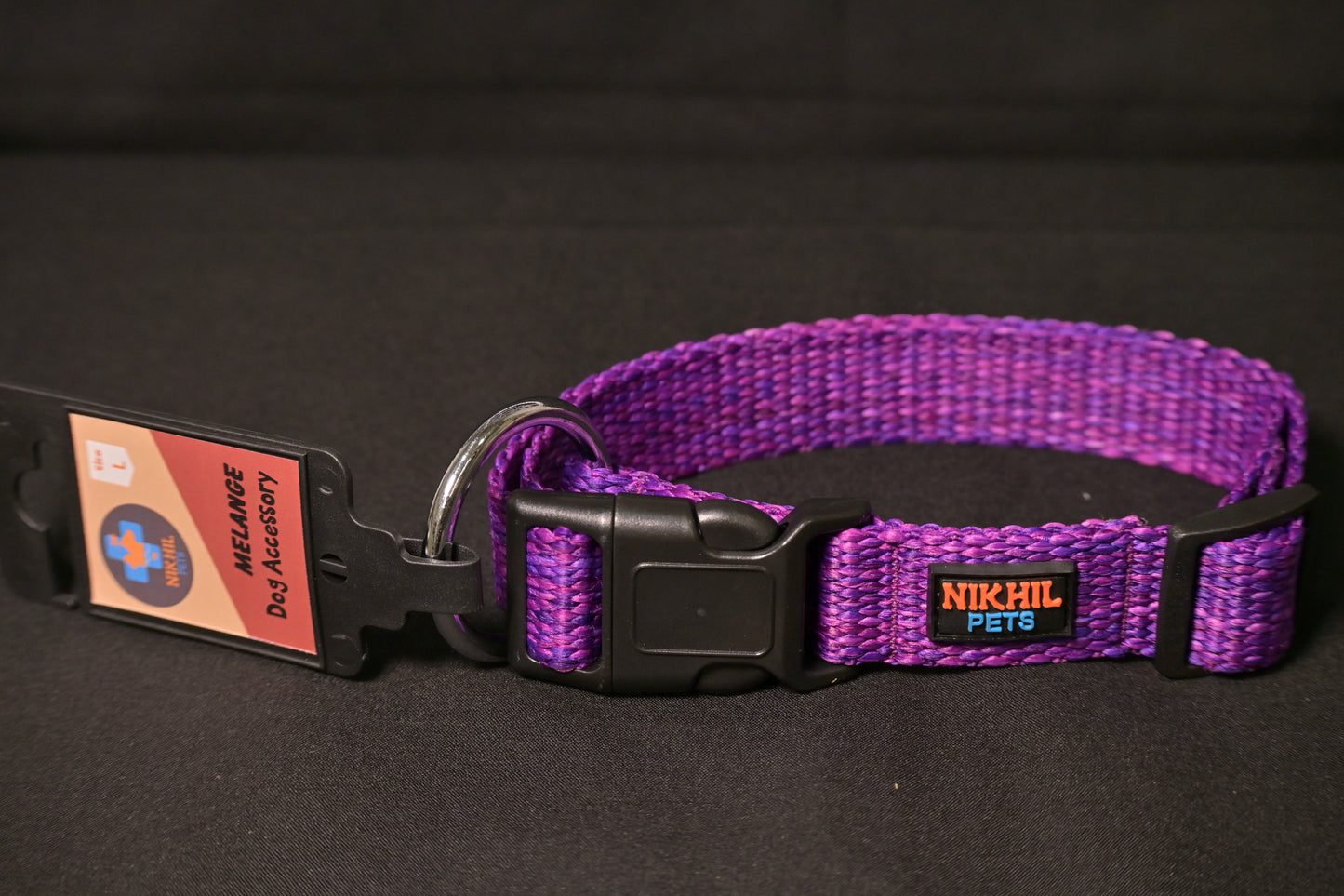 Nikhil Pets Melange Regular Collar (Large) | Dog Collars