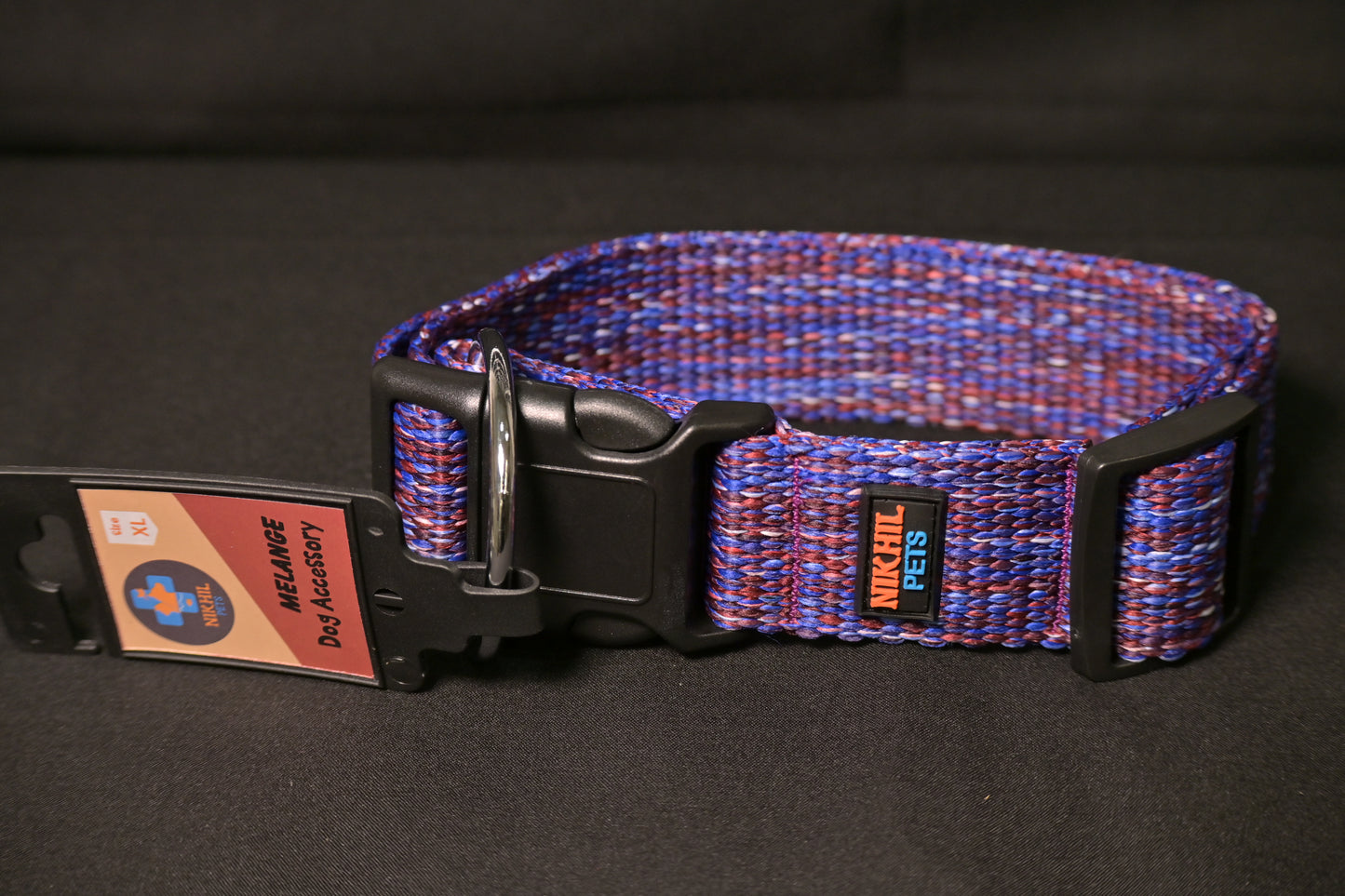 Nikhil Pets Melange Regular Collar (X-Large) | Dog Collars