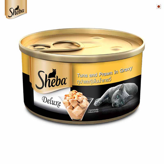 Sheba Tuna & Prawn Gravy Tins - 85 gm | Wet Cat Food