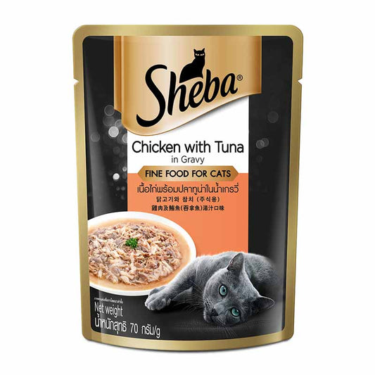Sheba Chicken & Tuna Gravy | Wet Cat Food