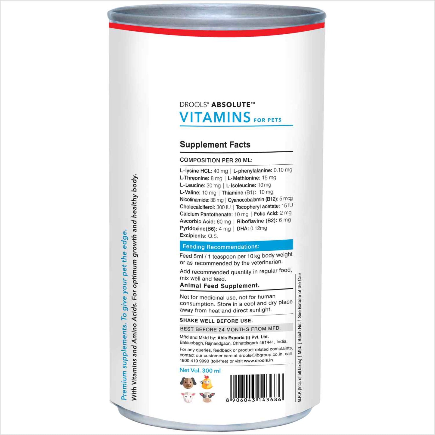 Drools Absolute Vitamin Syrup | Dog Suppliments