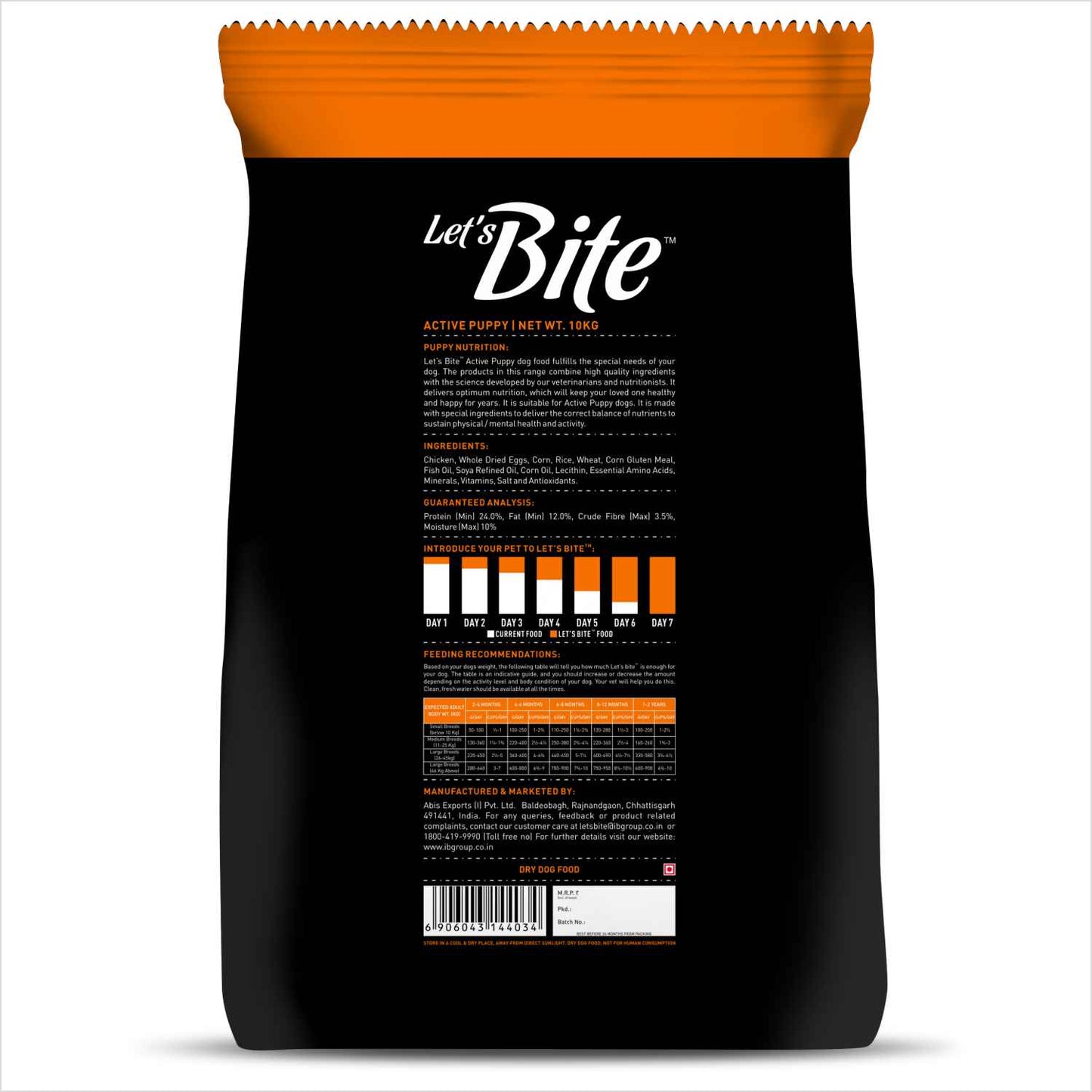Let's Bite Active Puppy | Dry Dog Food