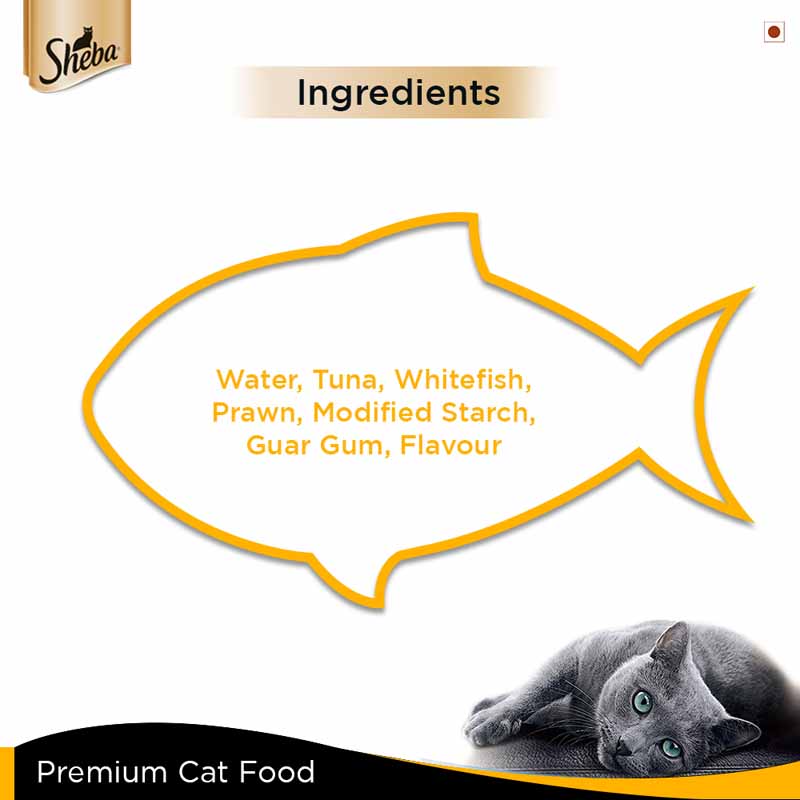 Sheba Tuna & Prawn Gravy Tins - 85 gm | Wet Cat Food