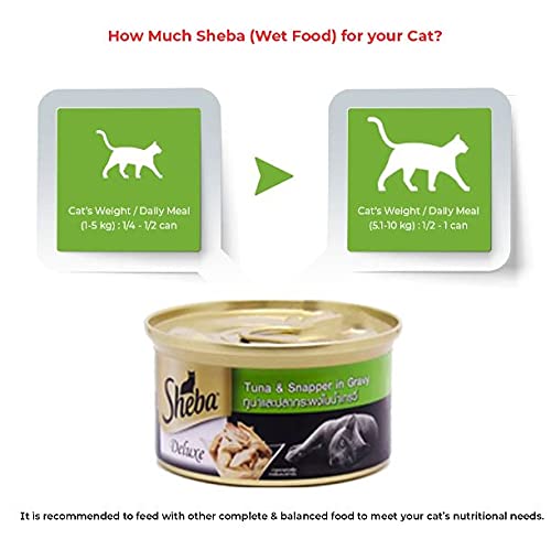 Sheba Tuna & Snapper Gravy Tins - 85 gm | Wet Cat Food