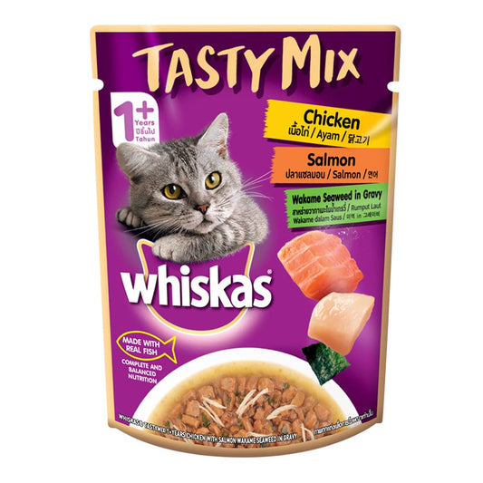 Whiskas Tasty Mix Chicken Salmon & Seaweed | Wet Cat Food