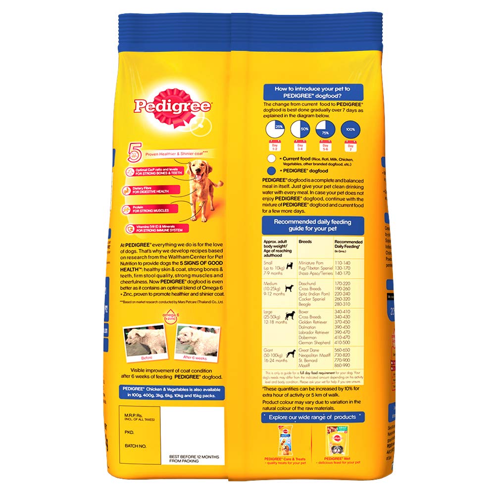 Pedigree Adult Chicken & Vegetable | Dry Dog Food