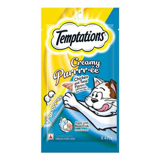 Temptation Creamy Treat Chicken & Tuna - 48 gm | Wet Cat Treats