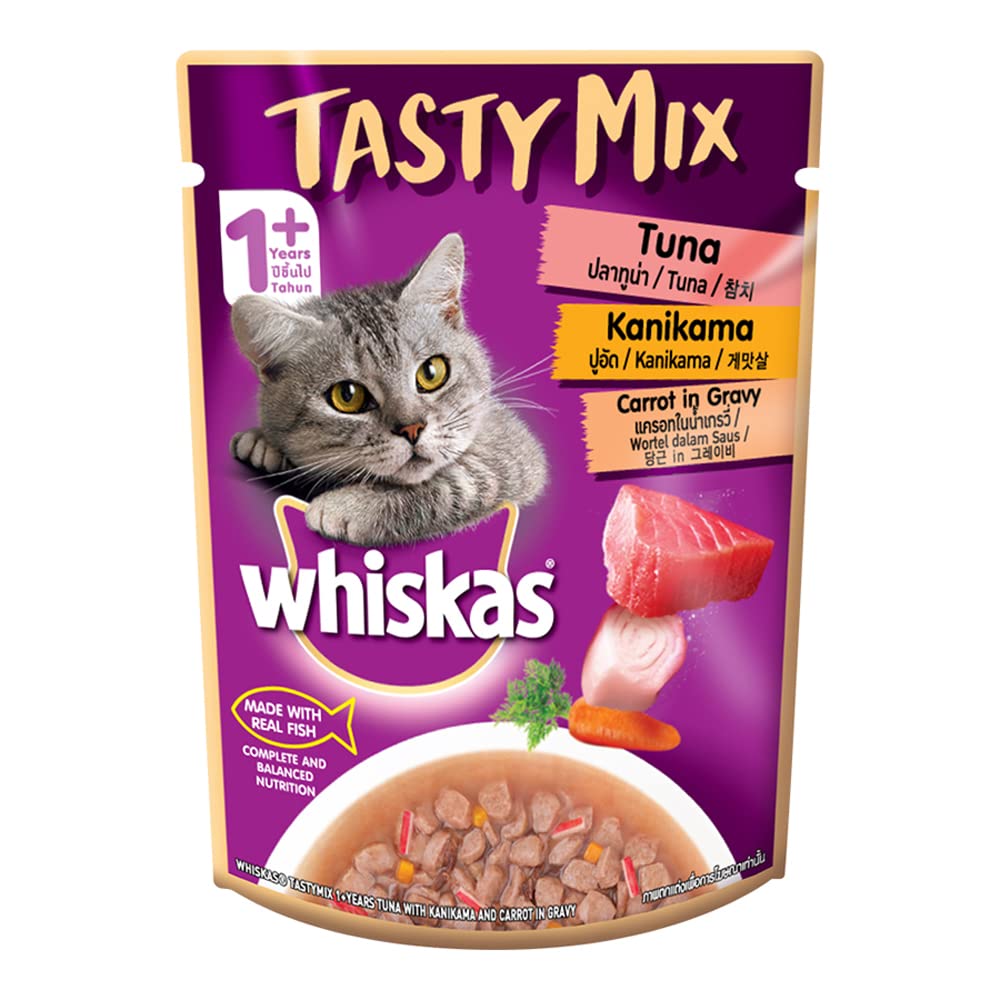 Whiskas Tasty Mix Tuna Kanikama Carrot | Wet Cat Food