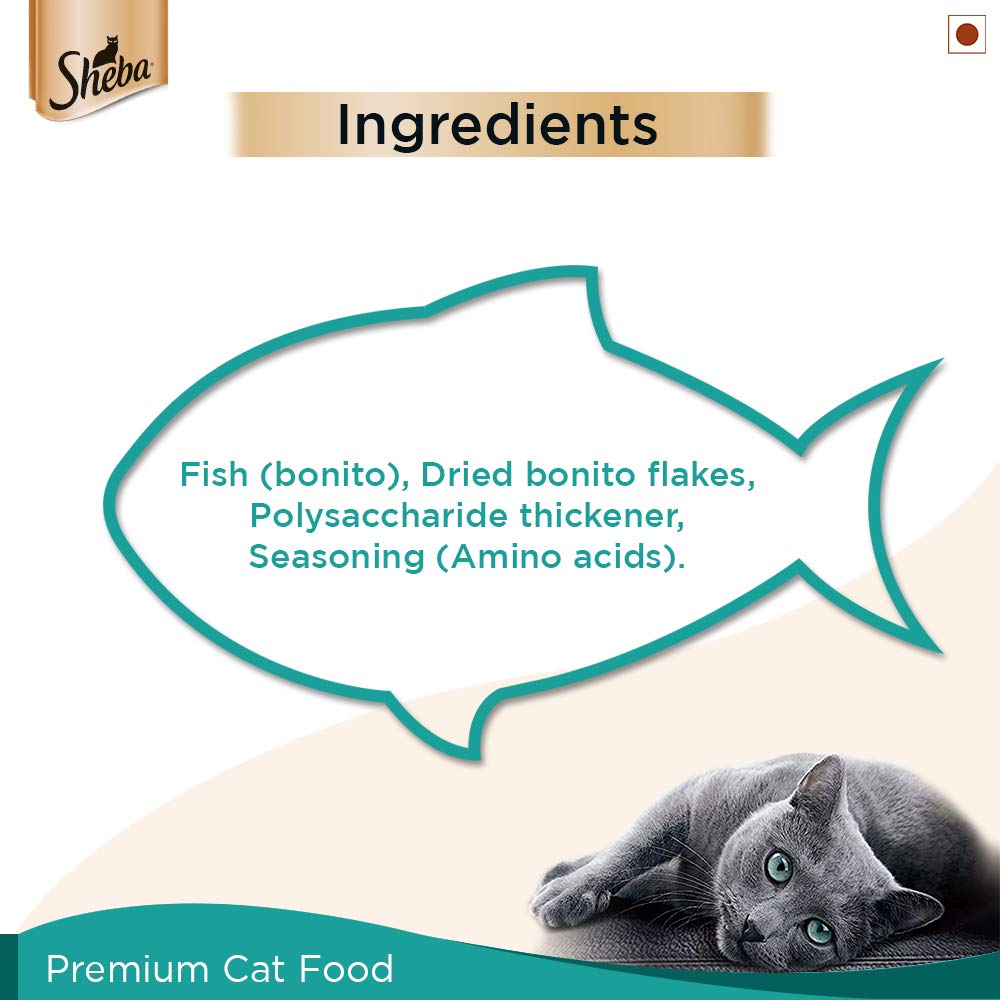 Sheba Fish & Dry Bonito Gravy | Wet Cat Food