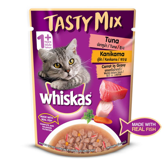 Whiskas Tasty Mix Tuna Kanikama Carrot | Wet Cat Food