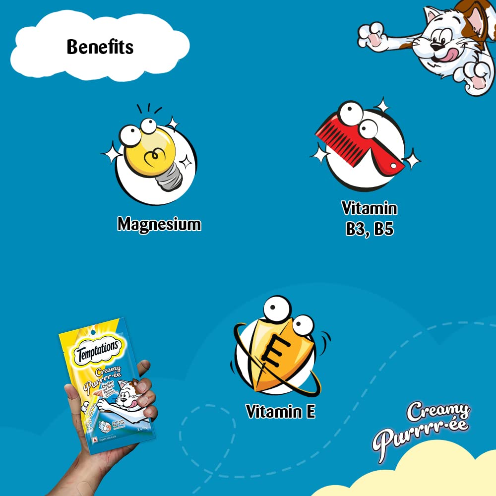 Temptation Creamy Treat Chicken & Tuna - 48 gm | Wet Cat Treats