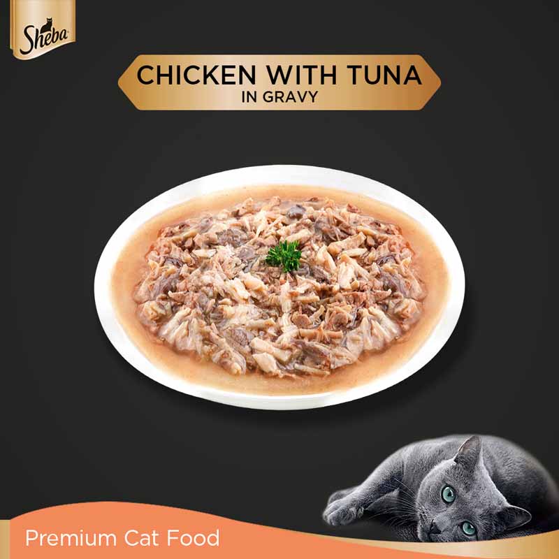 Sheba Chicken & Tuna Gravy | Wet Cat Food