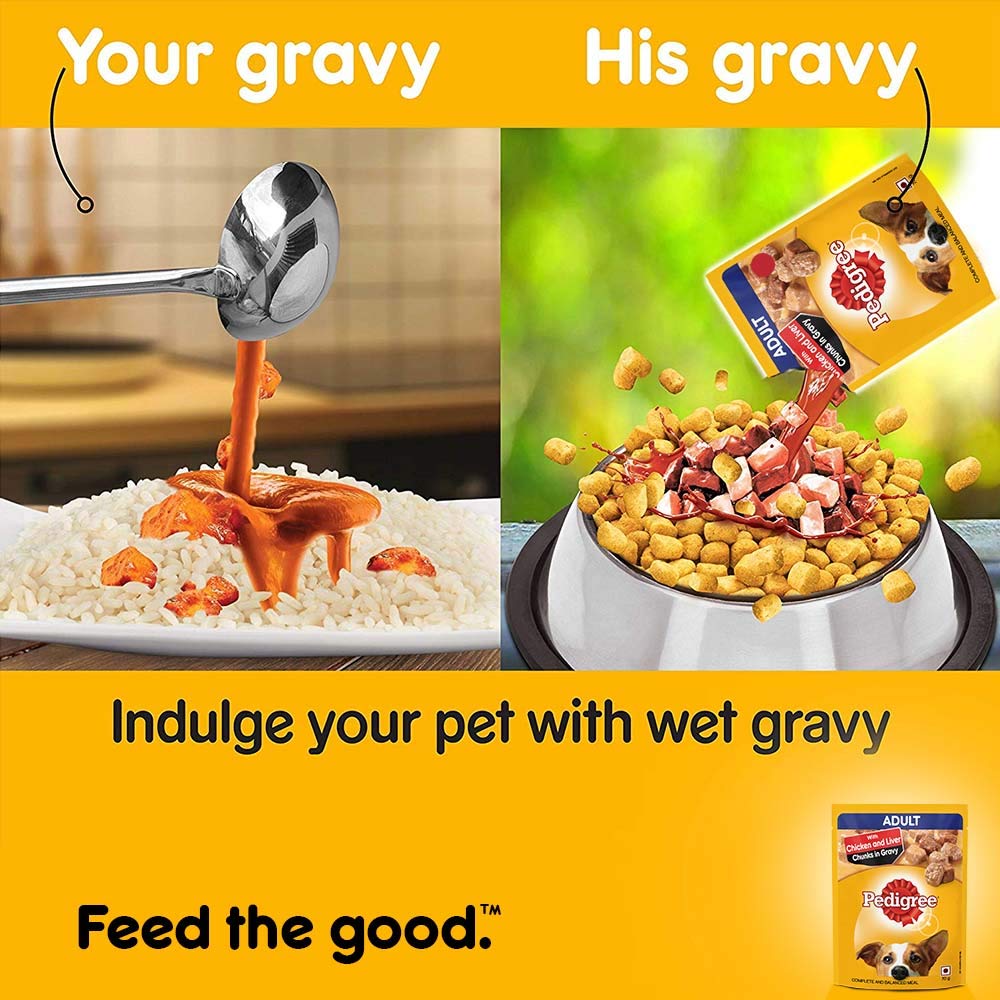 Pedigree Adult Chicken & Liver Chunks | Wet Dog Food