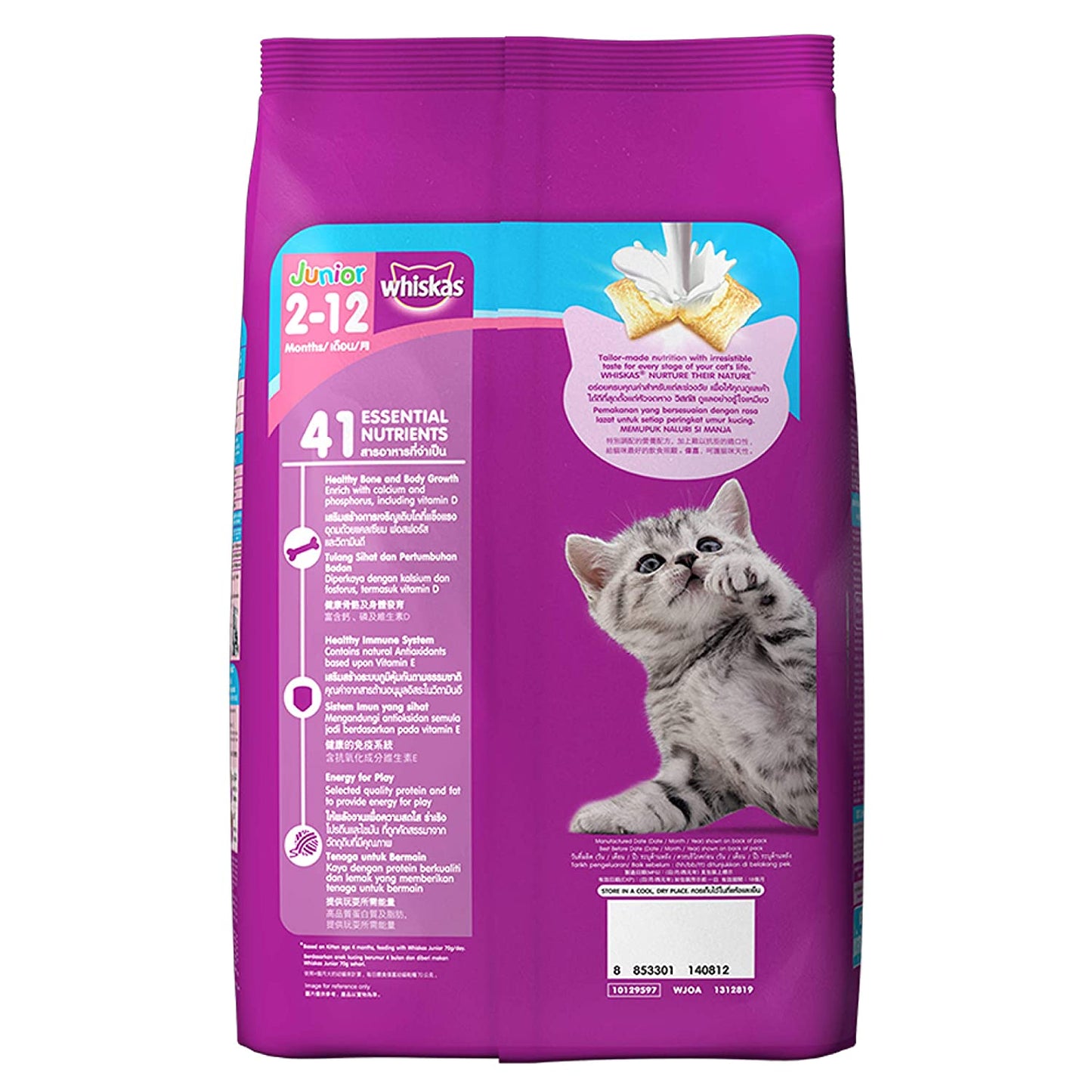 Whiskas Junior Ocean Fish & Milk | Dry Cat Food