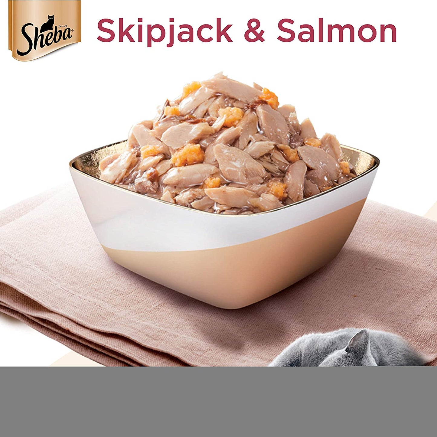 Sheba Skipjack & Salmon Gravy | Wet Cat Food