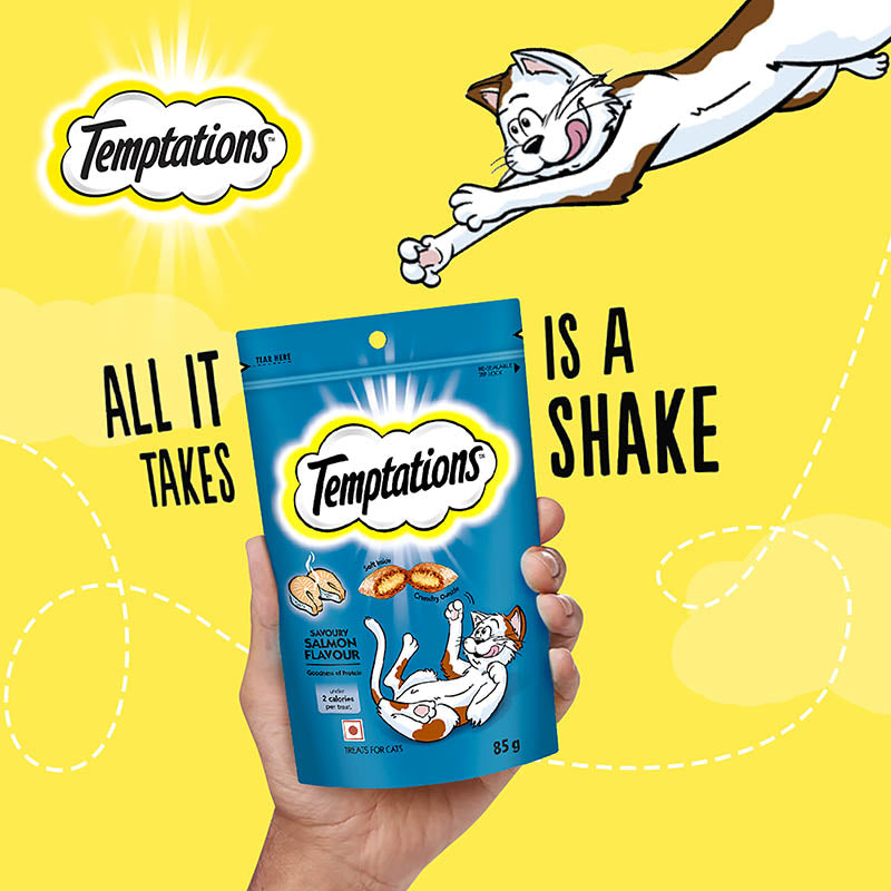 Temptation Savoury Salmon | Dry Cat Treats