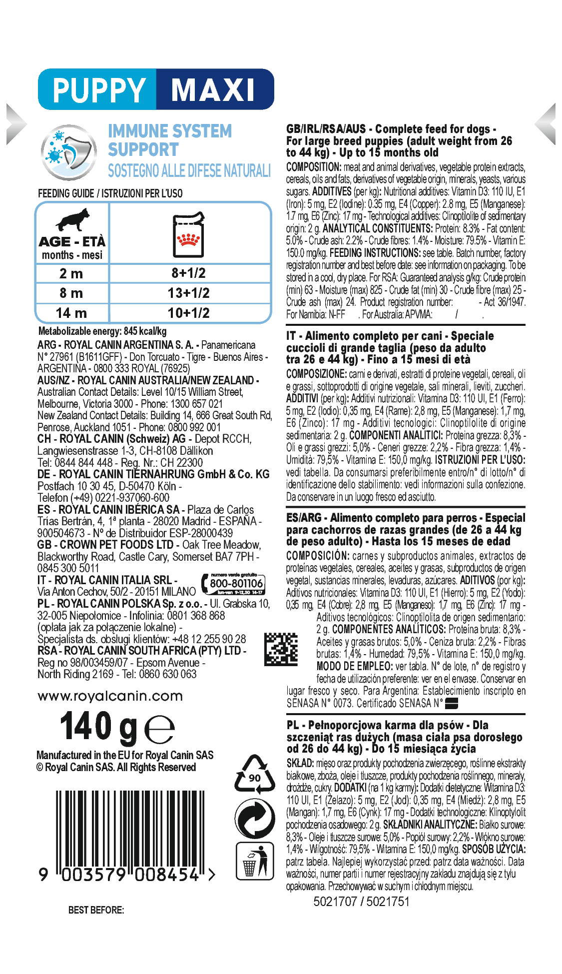 Royal Canin Maxi Puppy Gravy | Wet Dog Food
