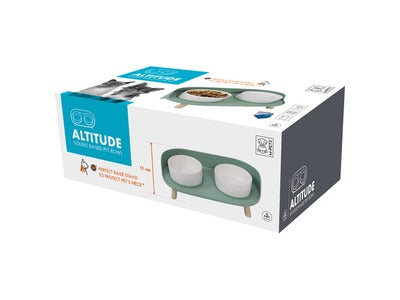 M-PETS Altitude Double Raised Pet Bowl
