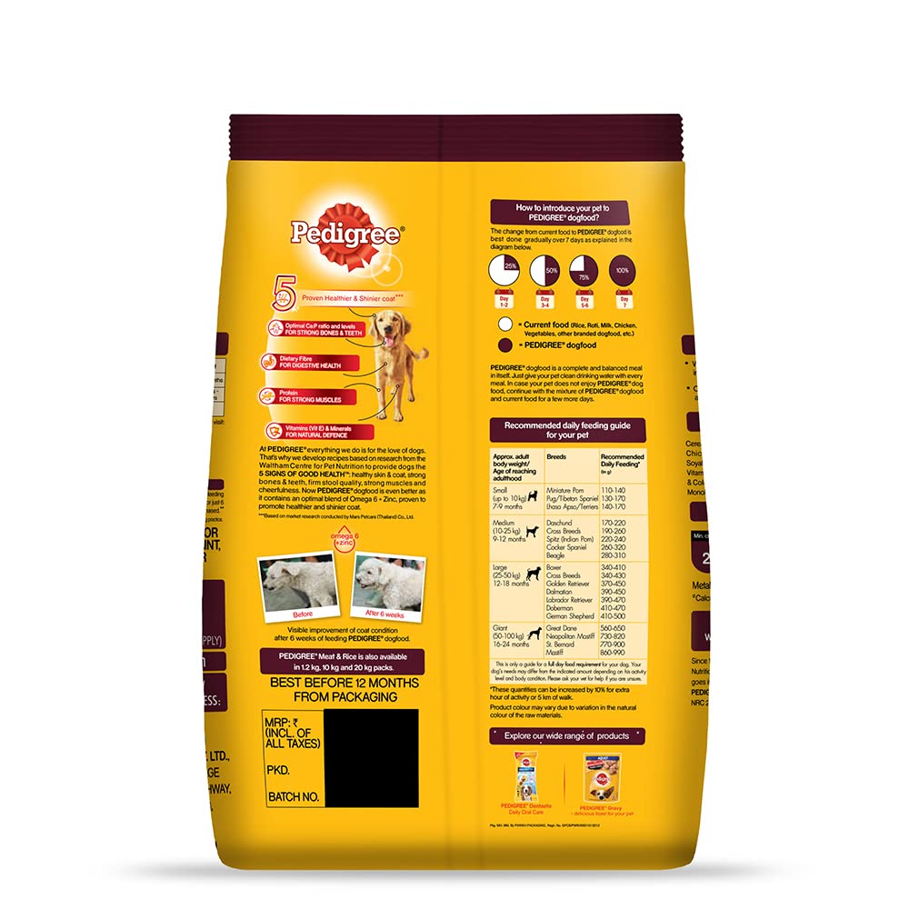 Pedigree Adult Meat & Rice | Dry Dog Food